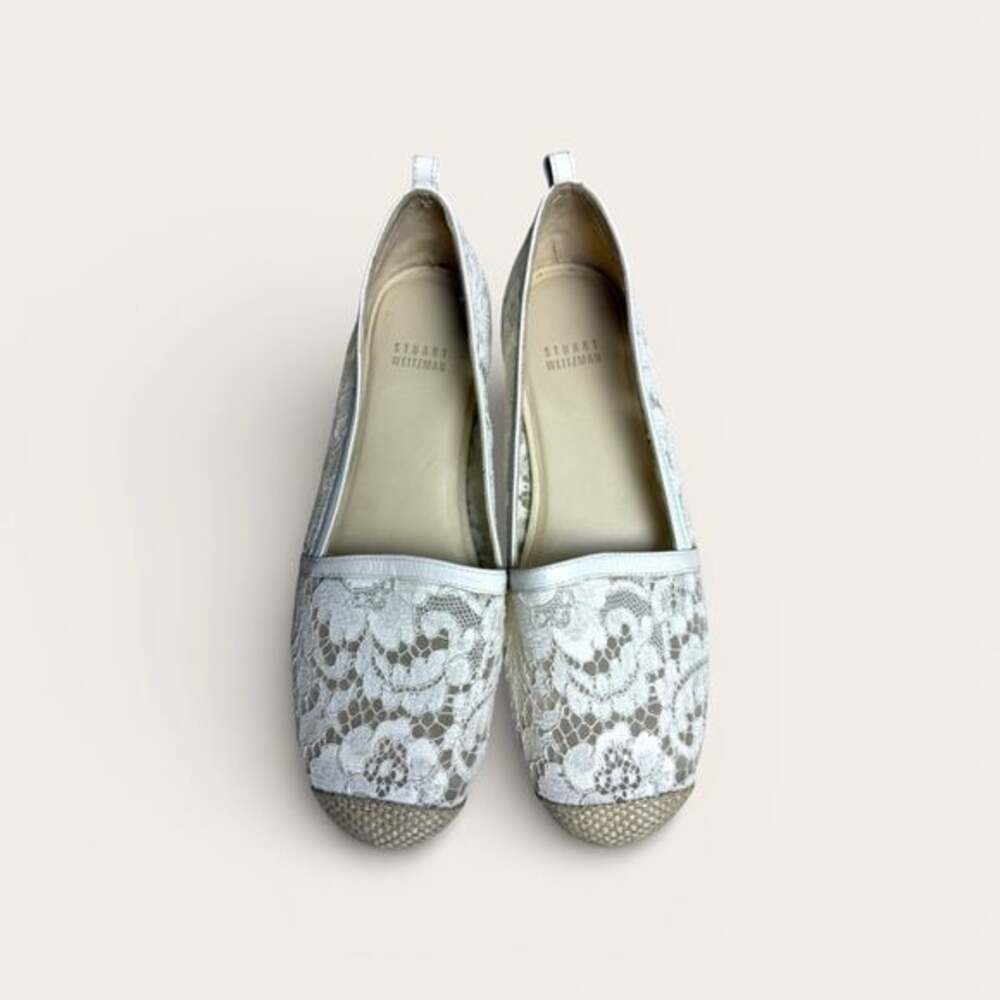 Stuart Weitzman - Cream Lace Espadrilles - Sz 9.5